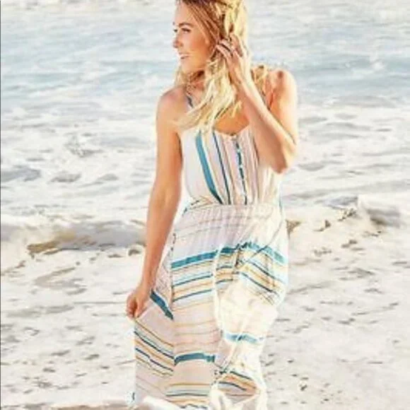 LC Lauren Conrad | Swept Ashore Pastel Beach Midi Dress | Size 6 - Picture 2 of 9